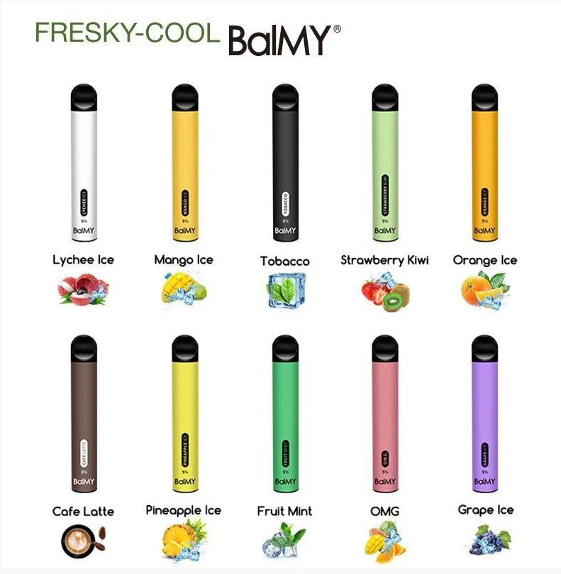 Pod descartável Balmy fresky cool  600 Puffs vape vapor tabacaria cigarro eletrônico